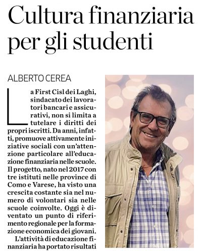 Storia Giorgia Matteri e editoriale Cerea educazione finanziaria MEZZO Storia Giorgia Matteri e editoriale Cerea educazione finanziaria MEZZO